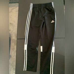 Adidas Boys Size M Black and White Track Pants